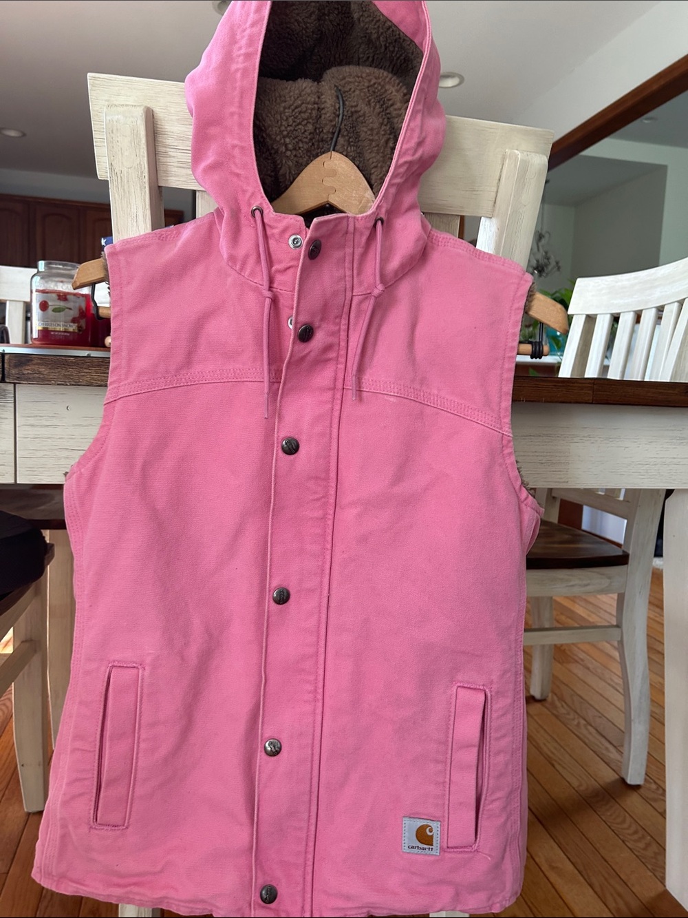 Carhartt Pink Hooded Sleeveless Vest M 8/10, EUC, offer!